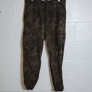 Camouflage Light Weight Soft Cotton Canvas Camo Cargo Joggers Pockets